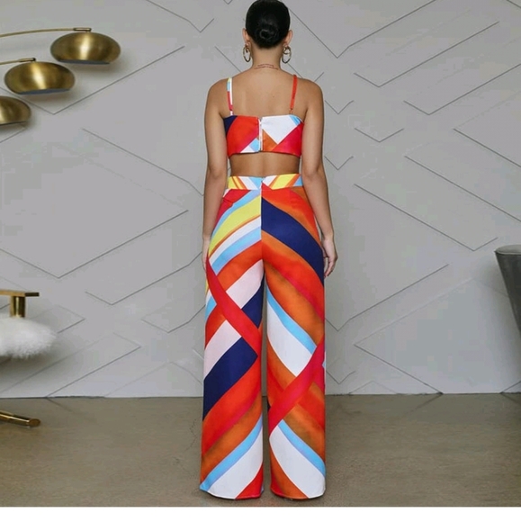 New Multi Color Hollow Out Jumpsuit - Picture 6 of 6
